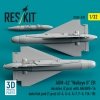 RESKIT RS32-0533 AGM-62 Walleye II ER missiles (2 pcs) with AN/AWG-16 data link pod (1 pcs) (A-4, A-6, A-7, F-4, F/A-18) (3D Printed) (1/32)